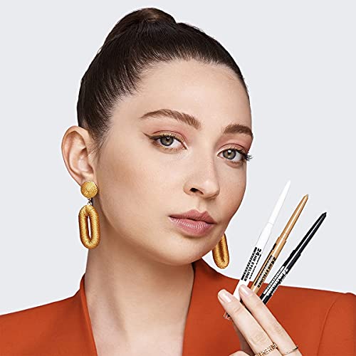 Ruby Kisses Waterproof Eyeliner Pencil Set - Long-Lasting, Smudgeproof, 24HR Matte Black, 3 Pack