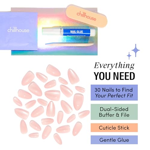 Chillhouse Chill Tips Press On Nails Kit - Baby Purrls Almond (30 Nails)