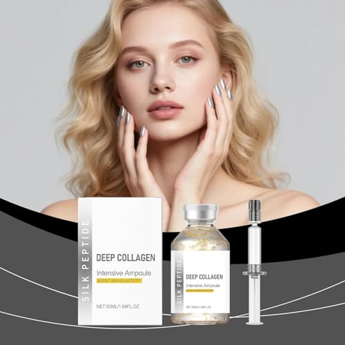 2PCS Deep Collagen Silk Peptide Lifting Ampoule Serum£¬Korean Anti-Aging Facial Essence, Firming Wrinkle-Smoothing Hydrating£¬Non-Greasy Gentle Formul 50ML/1.69FL.OZ