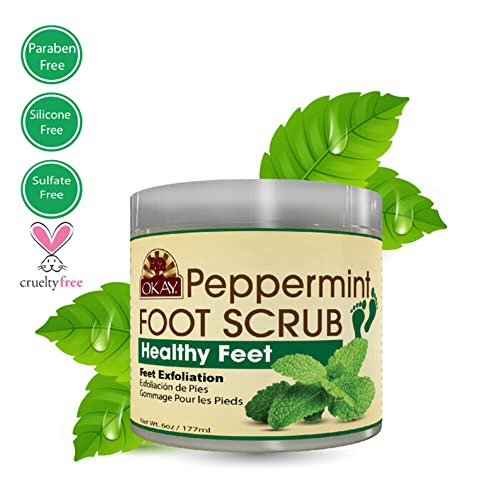 OKAY Peppermint Foot Scrub 6oz / 177ml