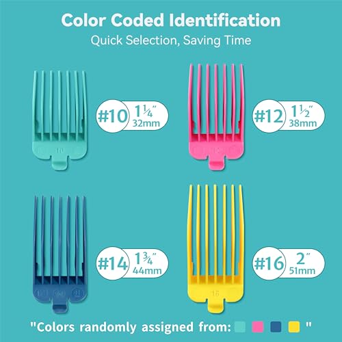 Wahl Clipper Guards 4-Piece Set - Color Coded Replacement Combs