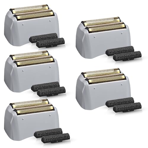 for Andis Foil Shaver Replacement Foil TS1 17220 TS2 17200 Electric Razor, Hypoallergenic Gold Foil Shaver Blades Replaces 17155 17280 Pro Foil and Cutters Shavers (5 Pack)