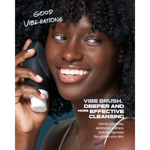 Buttah Skin by Dorion Renaud Buttah Vibe Cleansing Brush with Stand ? New & Improved Technology for Deep Cleansing & Gentle Exfoliation - Sonic Pulsating Face Brush - 2-Speed for Men & Women