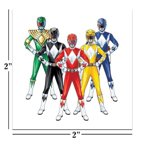 Power Rangers Temporary Tattoos 72Pc Party Favors Bundle