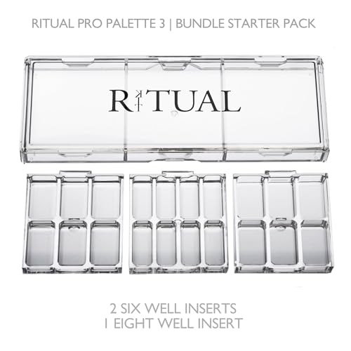 Empty Makeup Palette | 20 Wells | Modular Interchangeable Depotting System | Ritual Pro Palette 3 | Sample Bundle, Lipstick, Creams, Alcohol based makeup and paint, watercolor, Gouache, Acrylic paint