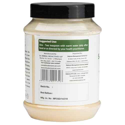 bixa BOTANICAL Ayurvedic Natural Herbal Supplement Safed Musli Powder Pure Authentic Premium Quality | Gluten Free, Non-GMO, Steam Sterlized, Vegan (16 Ounce (Pack of 1), Safed Musli Powder)