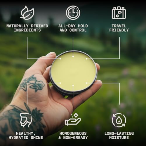 Striking Viking Beard Balm for Men - 2 oz, Pack of 2, Vanilla - Leave in Beard Conditioner - Deep Conditioning, Hydrating Formula with Jojoba Oil & Argan Oil - Flexible Natural Hold for Beard Styling