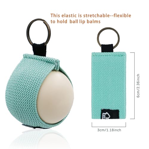 Lip Balm Holder Keychain Sleeve with Elastic Band