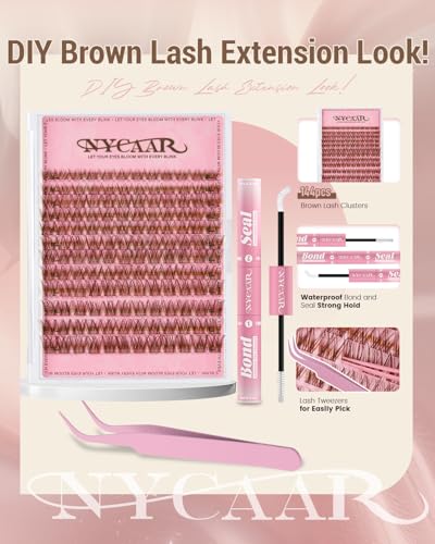 Brown Wispy Lash Clusters Kit - 144pcs DIY Eyelash Extensions