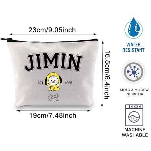 Singer Merch K-pop Characters Bag K-pop Team Gift for Army Singer Fan Gift B-T Inspired Zipper Pouch Bag (Jimin bag)
