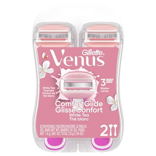 Gillette Venus ComfortGlide Disposable Razors for Women, 2 Count