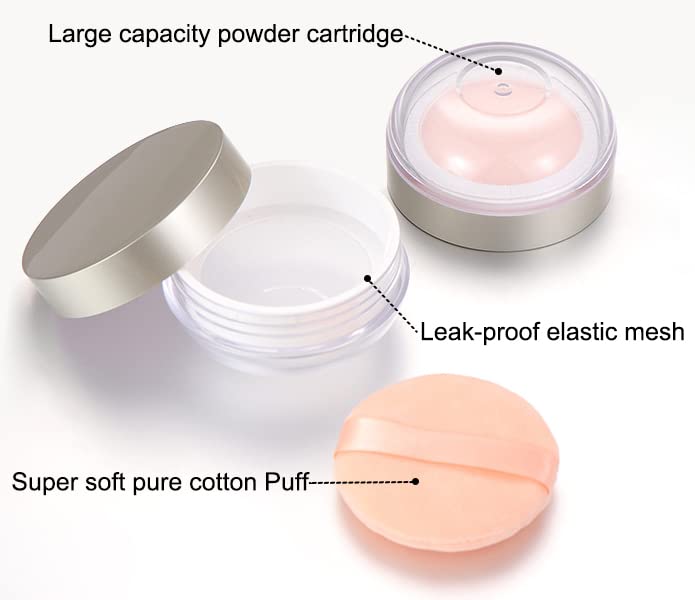20ml Empty Powder Compact Container with Puff & Sifter