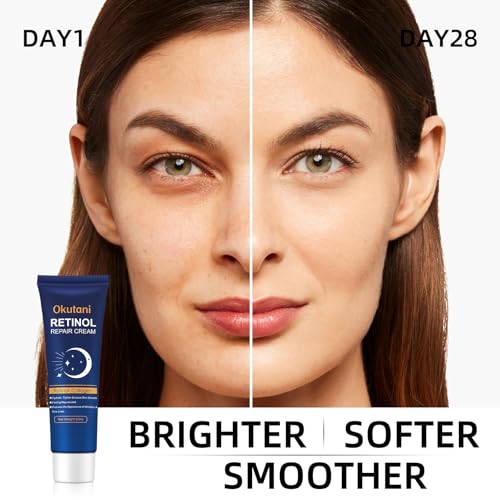 Retinol Cream for Face, Face Moisturizer, Skin Tightening Cream for Face with Collagen and Hyaluronic Acid, Anti-Aging, Firming Skin Care Neck & D?collet? for Day & Night, Instant Lift, 1.7 fl oz