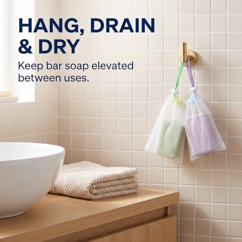 10 Pack Mesh Soap Saver Bags with Drawstring for Shower and Travel