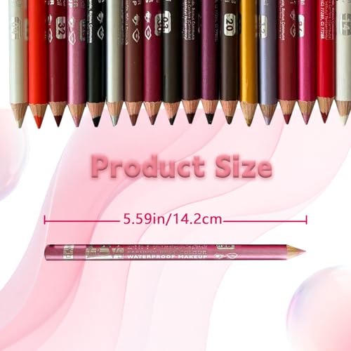 18 Colors Lip Liner Set, Lip Liner Pencil Collection, Smooth Moisturizing Waterproof Lip Liners for Precise Definition Fuller Lips, Smudge Proof Long Lasting, Beginner Friendly£¨Set 3