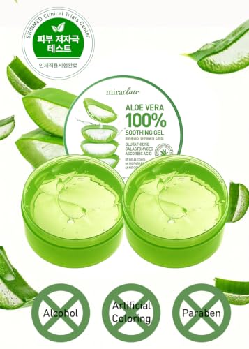 MIRACLAIR Pure Aloe Vera Gel 10.1 Fl Oz | Face, Body & Hair