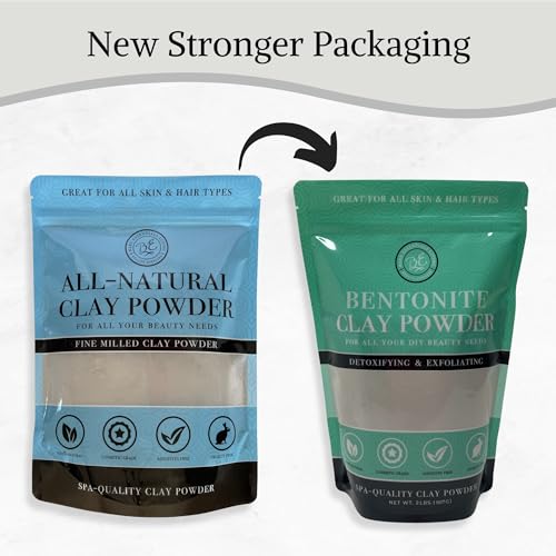 Bare Essentials Living - Bentonite Clay Powder and Activated Charcoal Powder Blend (8oz) Great for Charcoal Face Mask, Facial, Hair Mud Mask, DIY Bentonite Clay Toothpaste, & Charcoal for Soap Making