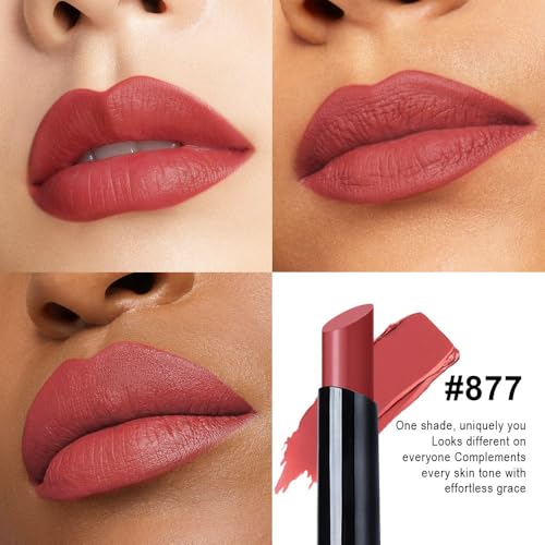 Rosewood Velvet Matte Lipstick - Waterproof, Long-Lasting