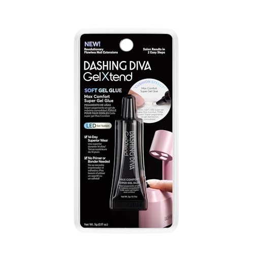 Dashing Diva Super Gel Glue - GelXtend Nail Glue for Nail Tips - Superior Adhesion, No Primer Needed - 5g