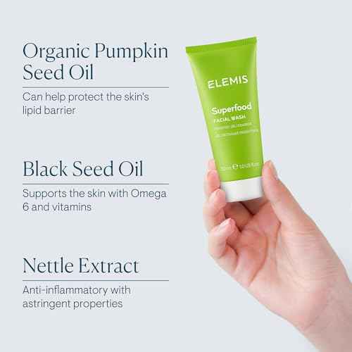 ELEMIS Superfood Facial Wash | Revitalizing Daily Prebiotic Gel Wash Gently Cleanses, Nourishes, and Balances Skin for a Fresh, Glowing Complexion