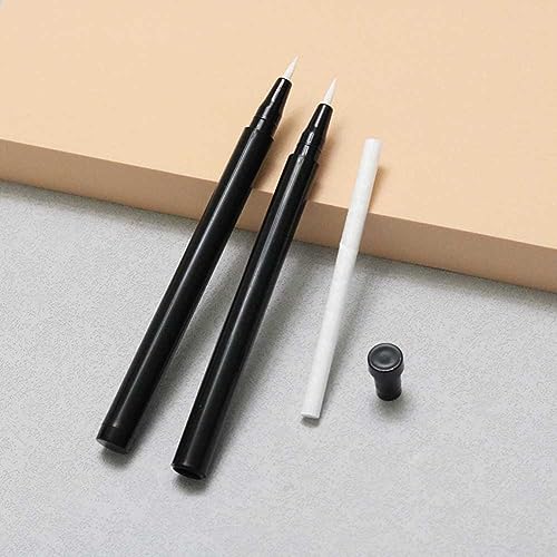 10 Empty Eyeliner Tubes with Brush - Refillable Liquid Pen Vials
