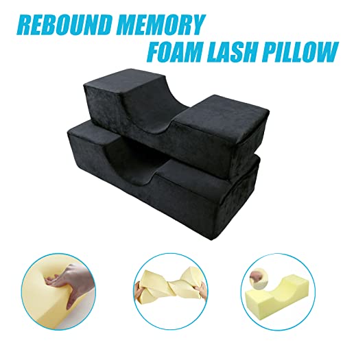 Memory Foam Eyelash Extension Neck Pillow with Pockets
