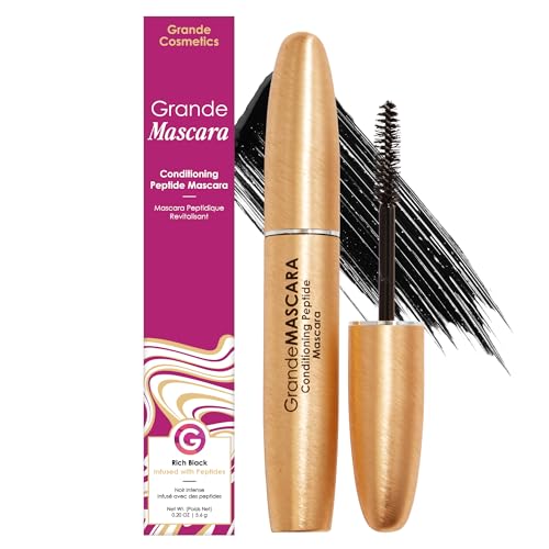 GrandeMASCARA Buildable Lengthening Volumizing Mascara - Clump-Free, Long-Lasting Black
