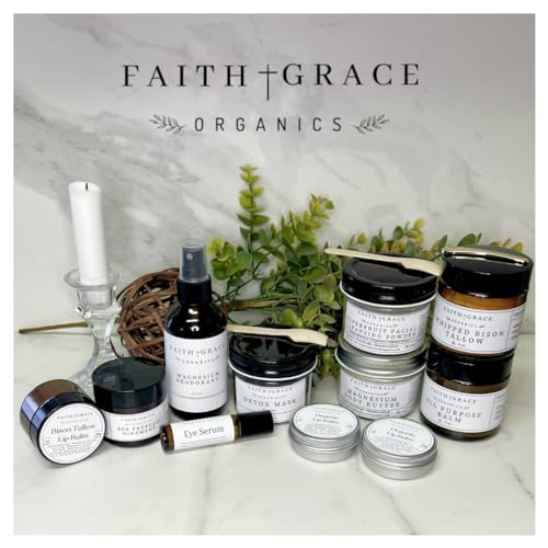 Faith and Grace Organics, Luxe Rejuvenating Eye Serum: Anti-Aging, Grows Lashes, for Dark Circles, Puffy eyes,Organic and All Natural with Prickly Pear Cactus seed oil, Carrot oil