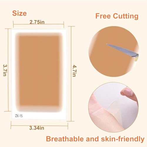 Lvnwrip 10 Pack Invisible Waterproof Tattoo Cover Patches for Dark Skin