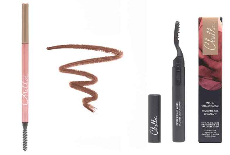 Chella Heated Eyelash Curler + Chella Eyebrow Pencil = Heaven