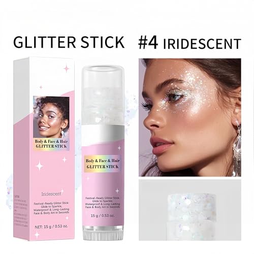 Body Glitter Stick - Waterproof Holographic Sequins for Rave & Festivals