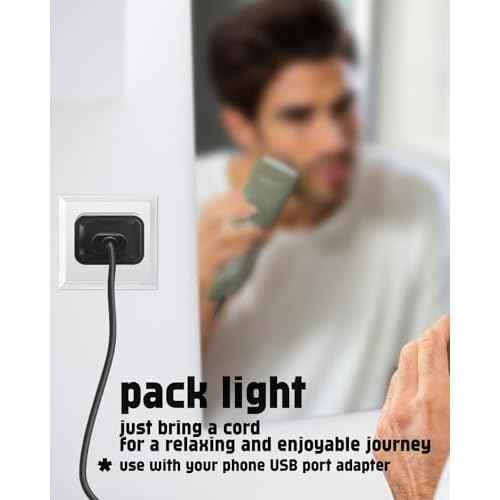 uijino Manspot Charger Cable Compatible with Manspot Trimmer HCW003A, 5V Charger for Manspot Trimmer Charger, 3.3ft Power Cord