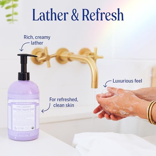 Dr. Bronner's Organic Lavender Sugar Soap, 64 oz