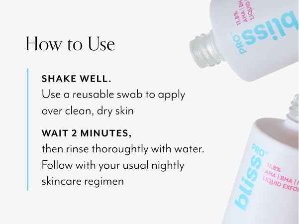 Bliss Renew & Smooth Face Serum & BlissPro Liquid Exfoliant- Nightly Use AHA Glycolic serum & Exfoliating Treatment- Exfoliate, Brighten, and Smooth Skin - Vegan & Cruelty-Free