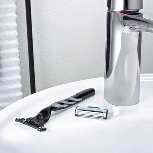 Replace Handle Compatible with Gillette Mach3 Razors for Men, Comfort Glide Razor Handle Non-Slip Ergonomic Handles, Only The Gamepad (1 Pack Black)