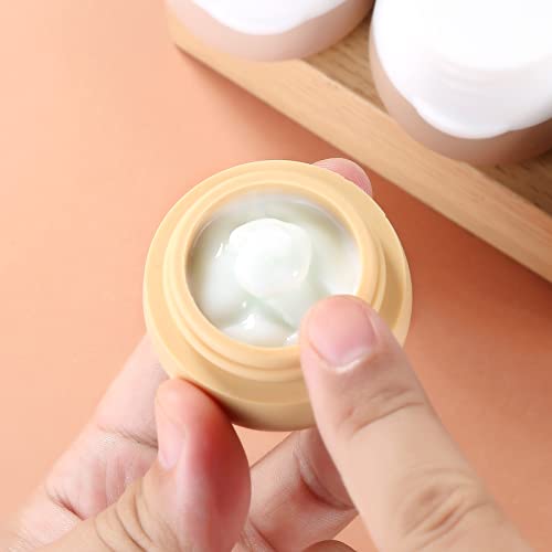 TSA Travel Size Silicone Jars, Leak-proof Cosmetic Containers (4 Pieces)