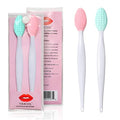 Lip Scrub Brush Exfoliator - Double-Sided Silicone Tool, 2 Pack