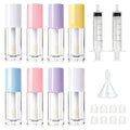 8 Pack 6ml Empty Lip Gloss Tubes with Wand & Rubber Insert