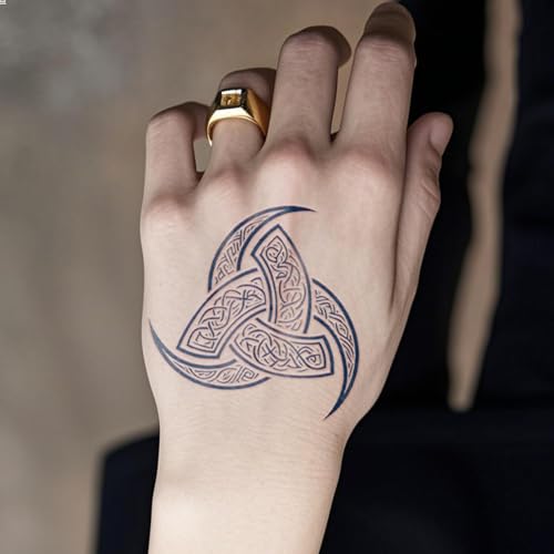 10 Pack Celtic Viking Temporary Tattoos – Waterproof Tribal Design