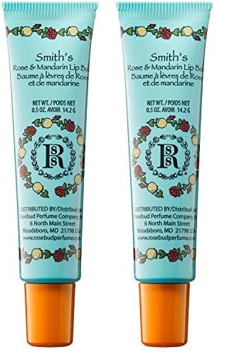 Rosebud Perfume Co. 1678663 Mandarin and Rose Lip Balm Tube 0.5 oz (Pack of 2)