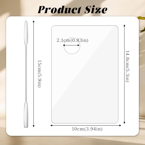 Acrylic Makeup Palette with Spatula Set - 2 Pcs Foundation Mixer