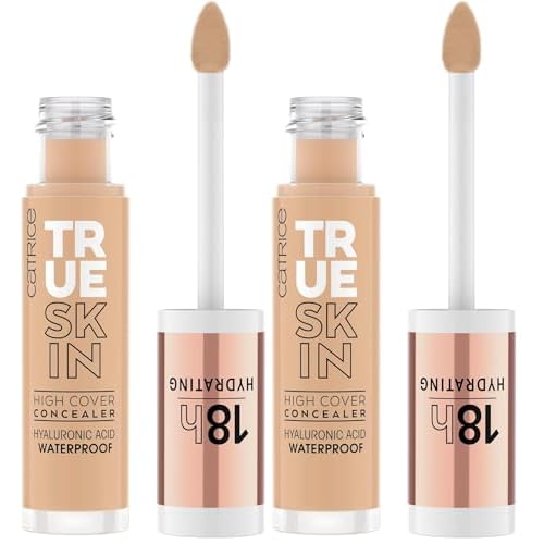 Catrice | True Skin High Cover Concealer (039 | Warm Olive) | Waterproof & Lightweight for Soft Matte Look | With Hyaluronic Acid & Lasts Up to 18 Hours | Vegan, Cruelty Free (Pack of 2)