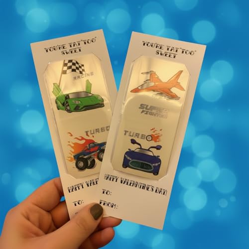 PapaKit 36 Pc Vehicle Temporary Tattoo Set - 18 Sheets