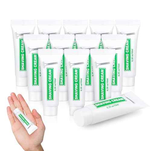 Travel Size Shaving Cream Bulk Pack of 200,Individually Wrapped 10ml/0.35fl oz Mini Disposable Shaving Cream in Bulk 1.2x2.9 inch Travel Size Toiletries Amenities for Guests,Homeless,Charity