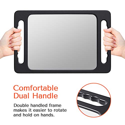 TASALON Double Handle Barber Hand Mirror | Unbreakable Large