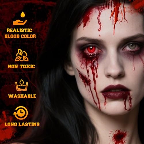 Halloween SFX Fake Blood Makeup Kit – 5-Piece Special Effects Set