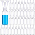 Eccliy 60 Pack 2 oz Boston Dispensing Squeeze Bottles Clear Plastic Oil Dropper Bottle Applicator Empty Refillable Bottles for Hair Color Liquids Oils Art Paint Kitchen Household
