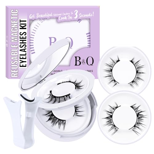 Magnetic Eyelashes with Applicator - Reusable, Glue-Free, Natural Look