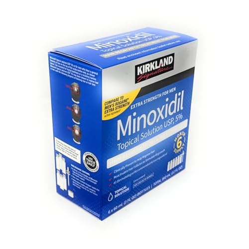 Minoxidil for Men 5% Extra Strength Hair Regrowth for Men fLsbok, 6 Month Supply by Kirkland Signature, 6 Pack (2 oz Bottle)
