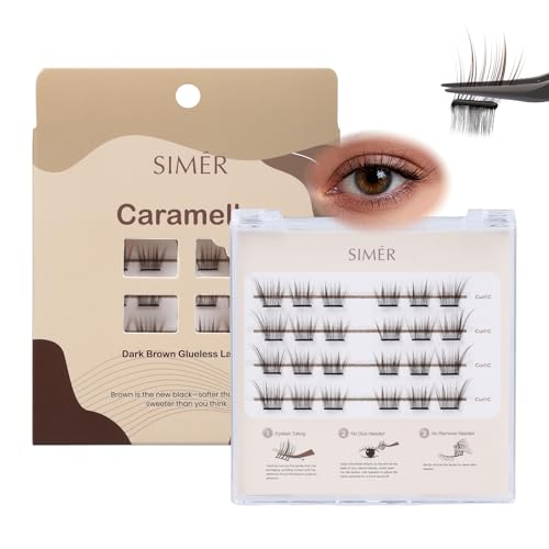SIMER Brown Fox Eye Self-Adhesive Lash Clusters 11-14mm